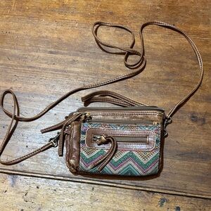 Boho convertible wristlet and crossbody bag